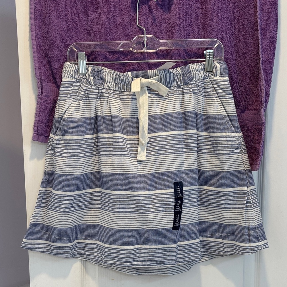 NWT GAP Blue and White Striped Mini Skirt